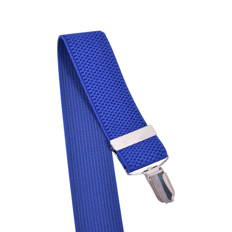 Royal Blue Plain 35mm Silver Clip Braces