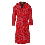 Women's Hooded Dressing Gown - Pink Diamond