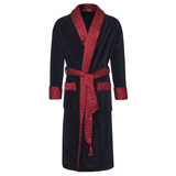 Mayfair Long Velvet Navy Smoking Jacket Robe