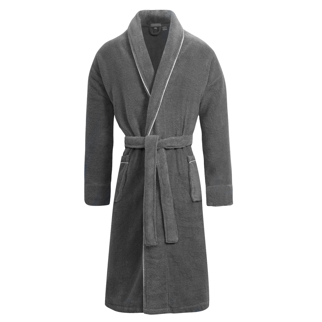 Women's Grey Towelling Dressing Gown - Europa