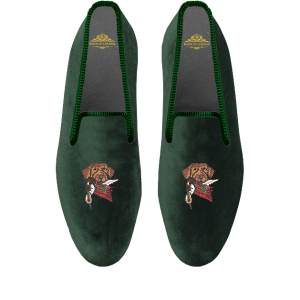 Velvet Loafer/Slipper Shoe - Hunting