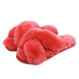 Delilah Ladies Sheepskin Slider Slipper - Watermelon